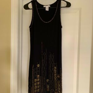 Black sleeveless design lab dress